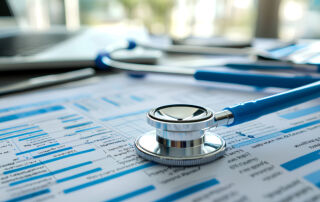 Stethoscope on Medical Chart Healthcare Doctor Hospital Clinic