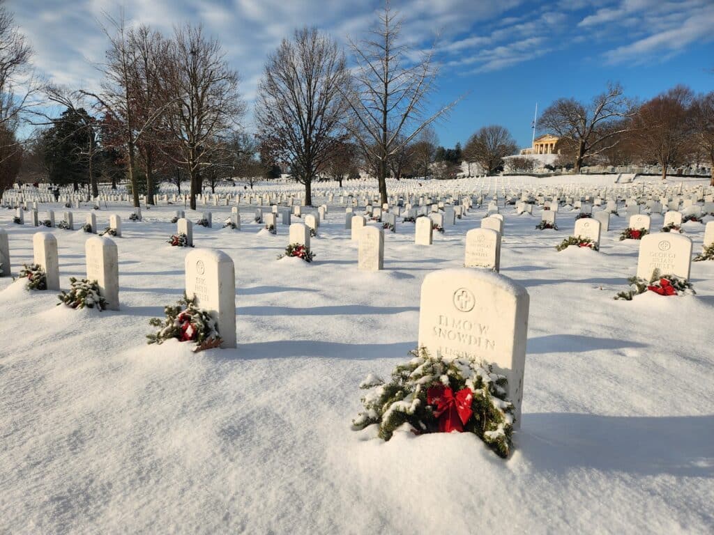 Arlington Cemetery In Snow